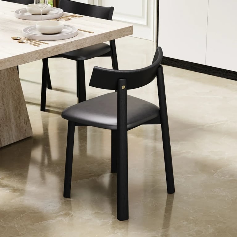 Picture of Kairo Noir Dining Chair – Painted Elegance in Natural Wood