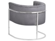 Picture of Arelia Modern Armchair – Natural Wood with Soft Fabric & Metal Legs