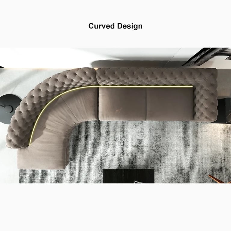 Picture of Montero Curved Sectional -Natural Wood