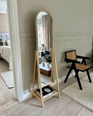 Picture of Vérité Floor Mirror- Natural Wood.
