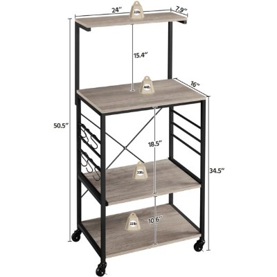Yaheetech Kitchen Baker's Rack Utility Storage 