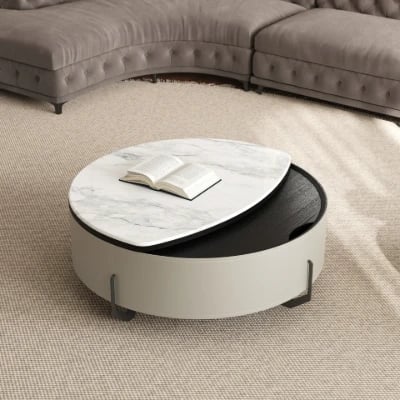 Picture of Mavero Natural Wood  Marble Lift Coffee Table – Smart Design