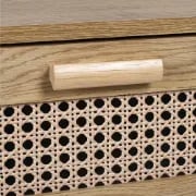 Elira – Natural Wood & Rattan 6-Drawer Chest