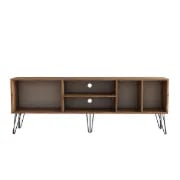 Picture of Tivo Modern TV Stand – Natural Wood with Metal Legs