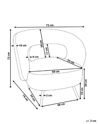 Opale Accent Chair- Natural wood.