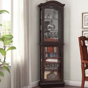 Ping Display Cabinet with Lighting – Natural Wood