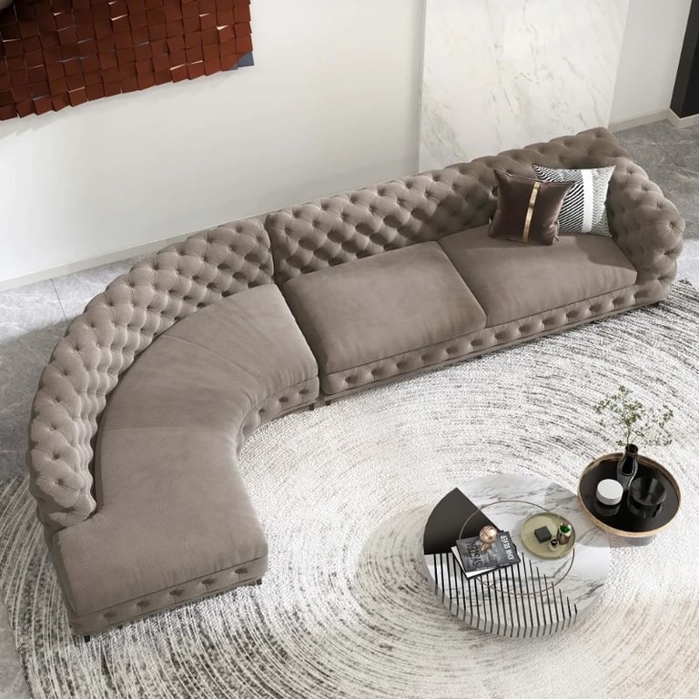 Picture of Montero Curved Sectional -Natural Wood