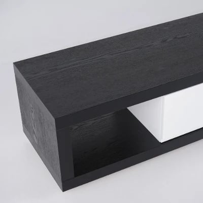 Quoint Modern TV Stand Retracted & Extendable 3-Drawer Media Console for TV