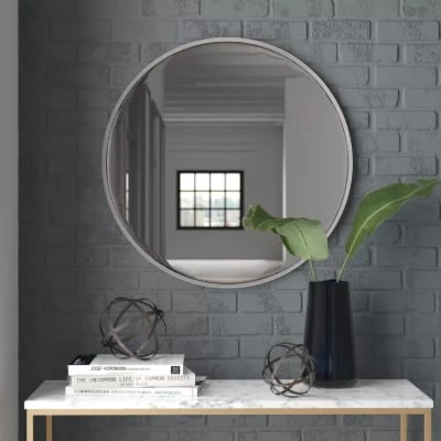 Zora Round Metal Wall Mirror