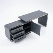 Picture of Laro – Modern Natural Wood Desk with File Cabinet & Drawers