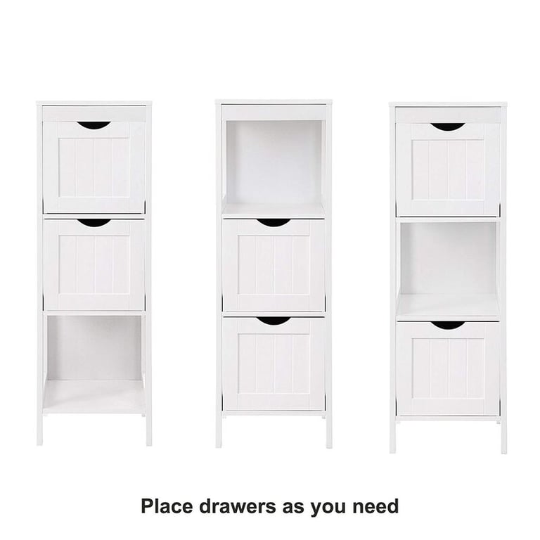 Bathroom+Floor+Cabinet,+Multifunctional+Wooden+Storage+Cabinet+With+2+Drawers+For