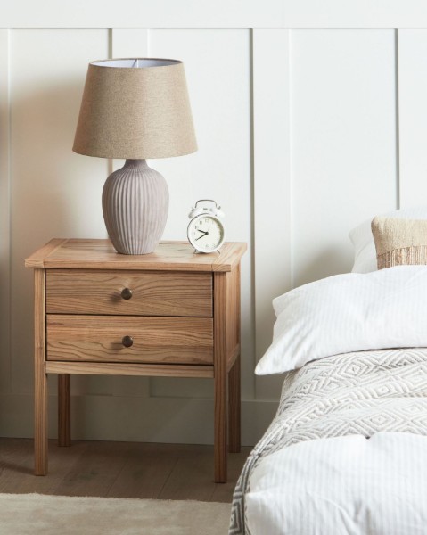 Picture of Victor – Natural Wood 2-Drawer Side Table