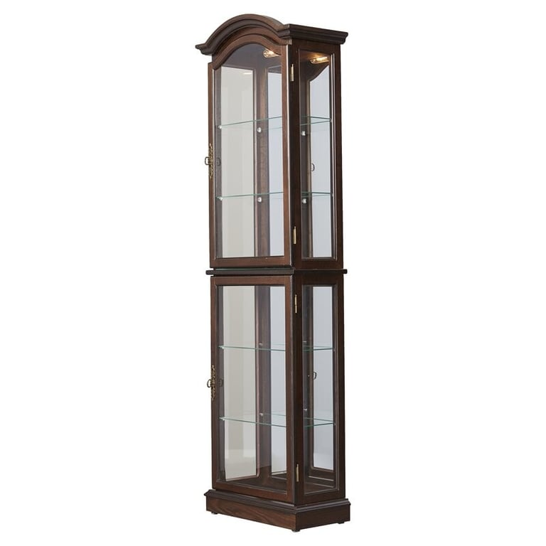 Ping Display Cabinet with Lighting – Natural Wood