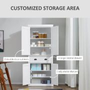 Santa Kitchen Storage Cabinet – Natural Wood with Elegant Minimal Design