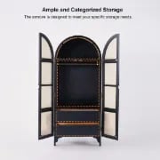 Picture of Milan Wardrobe natural wood with rattan