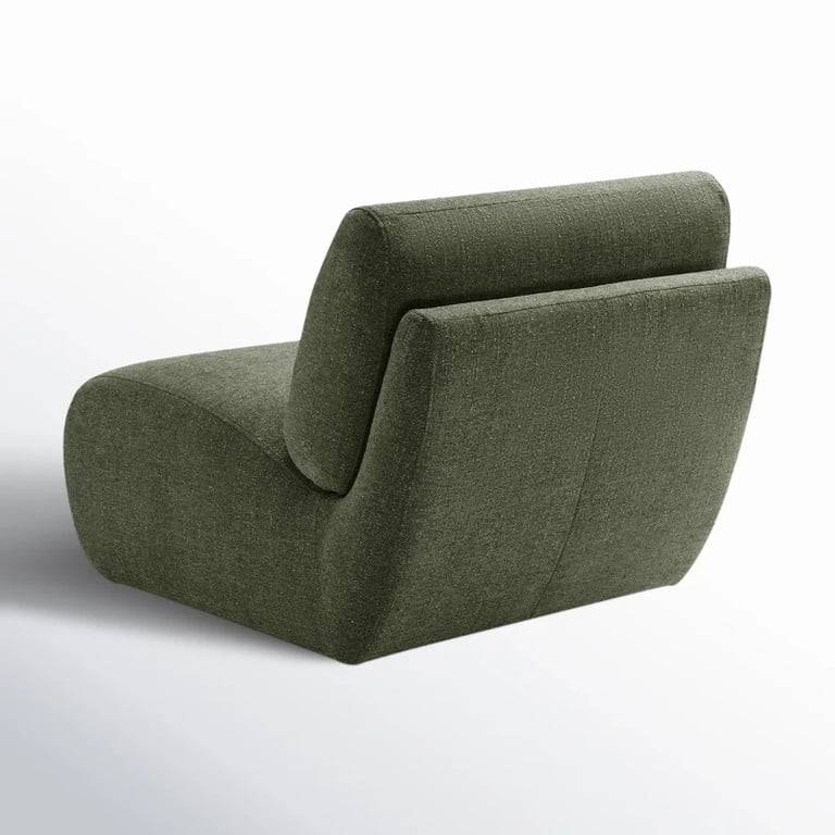 Picture of Fleuron Curved Accent Chair - Natural Wood.