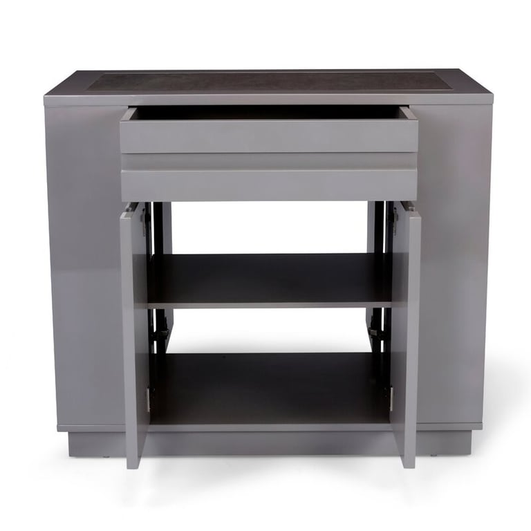 Rivie Kitchen Island Modern Storage Unit - Natural Wood
