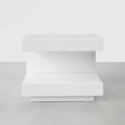 Vens Nightstand – Single Drawer with LED Light and Natural Wood Frame