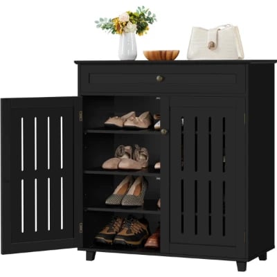 Noiren - Modern Natural Wood Shoe Cabinet