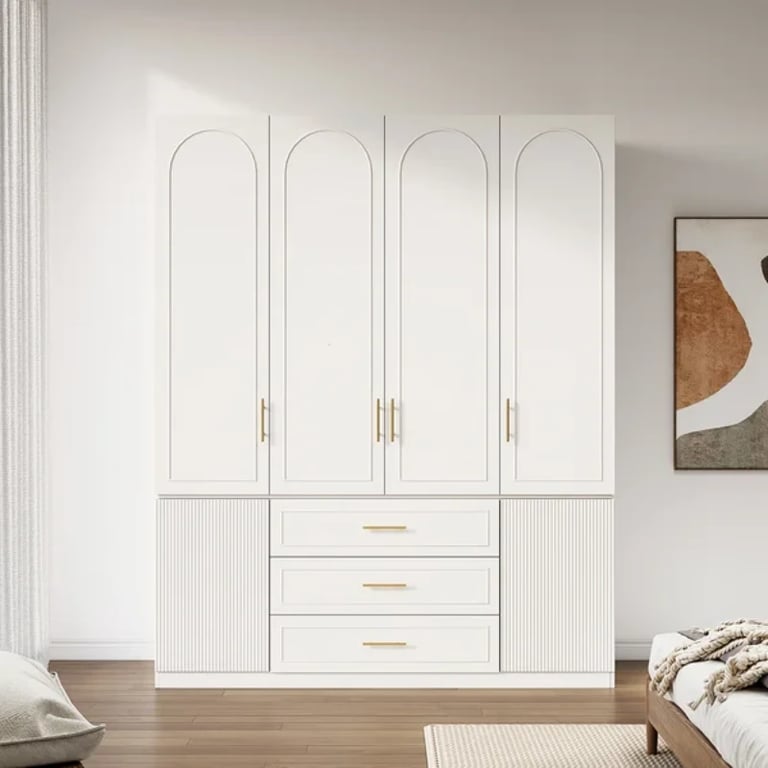 Picture of Lolly elegant wardrobe with shelves and drawers