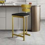 Lumière Dorée – Modern Stainless Steel Bar Stool