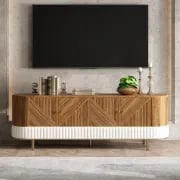 Clairvaux – TV Unit, Coffee Table & Side Table Set in Natural Wood