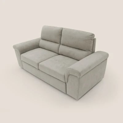 Picture of Minerva Pillow-Back Sofa – Soft Beige Comfort with Rolled Arm Design