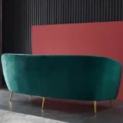 Picture of Velly Modern Deep Green Velvet Sofa