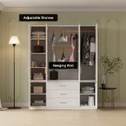 Picture of Lolly elegant wardrobe with shelves and drawers