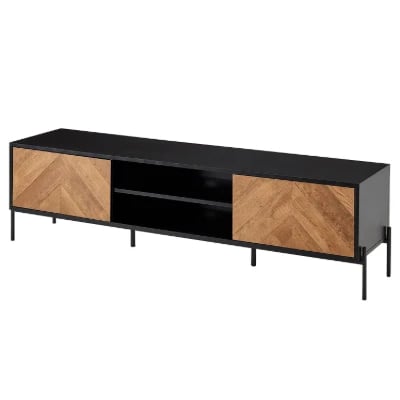 Picture of Tressa – Black Natural Wood TV unit