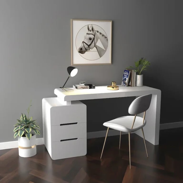 Picture of Mular – Natural Wood Desk with Multi-Drawer Storage & Movable Cabinet