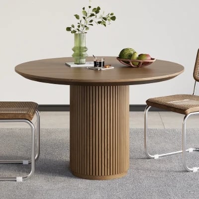 Picture of Gevora Round Dining Table - Natural Wood