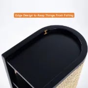 صورة طاولة غرفه نوم راتان مع خشب طبيعي - كلاي