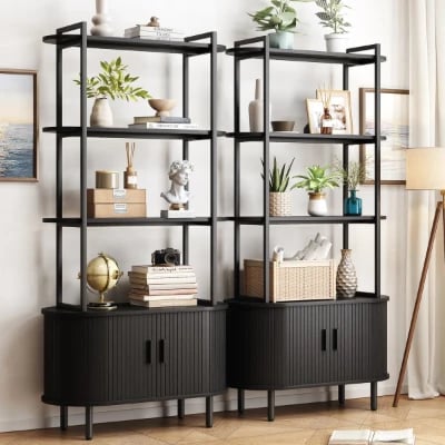 Versta – Elegant Black Storage & Display Bookcase