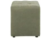 Nuvy Square Ottoman – Minimal Tufted Design with Natural Wood Frame