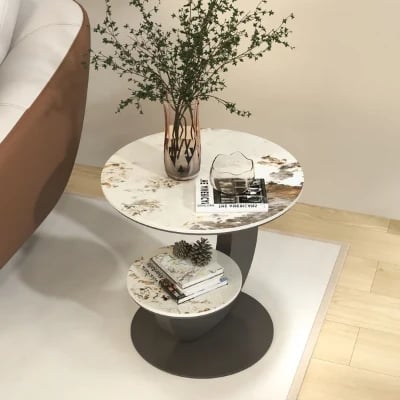 Picture of Marble Side table Melody - Two Shelves