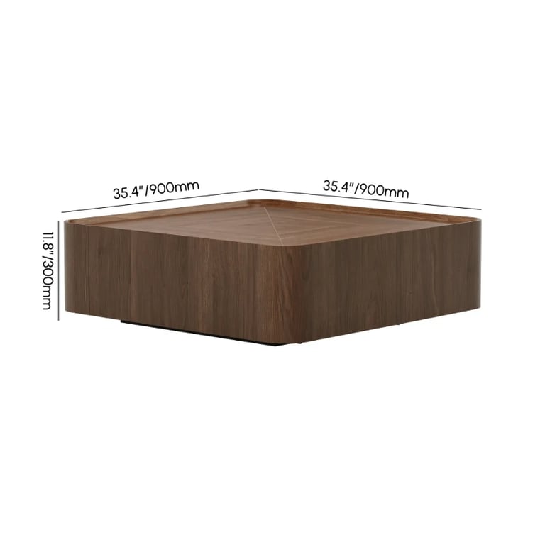 صورة طاولة القهوة المربعة لونادو – خشب طبيعي بلون بني أنيق