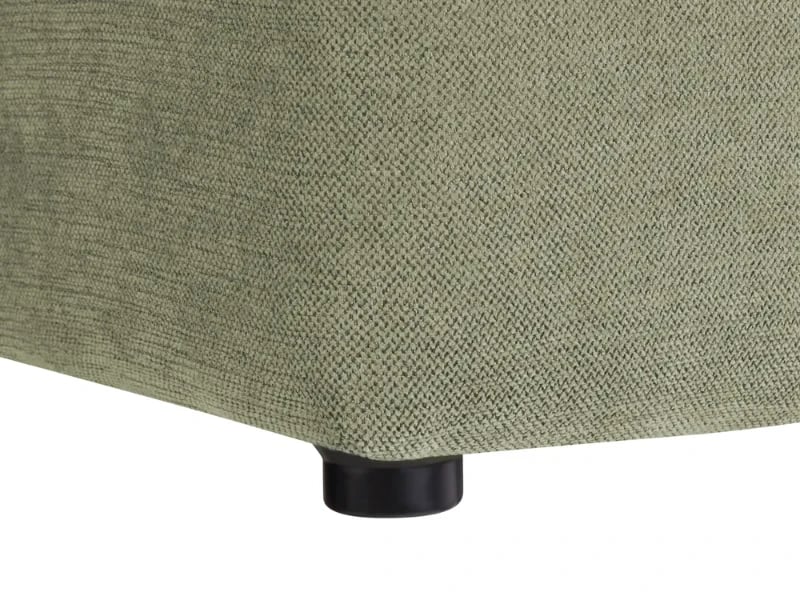 Nuvy Square Ottoman – Minimal Tufted Design with Natural Wood Frame
