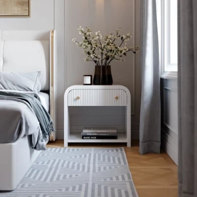 Lunaro Bedside Table – Natural Wood