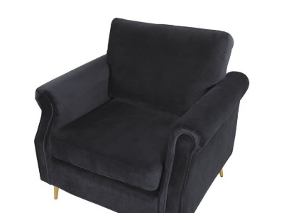 Daroa Modern Armchair – Natural Wood with Stainless Steel Legs