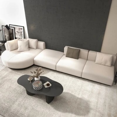 Picture of Sandro L-Shaped Sectional – Natural Wood