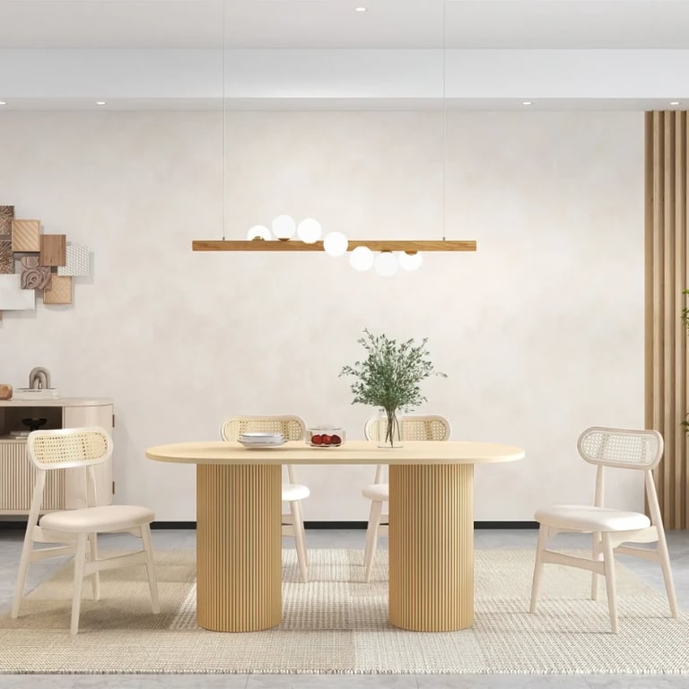 Picture of Elin Rattan Frame Chair – Boho Simplicity in Natural Wood