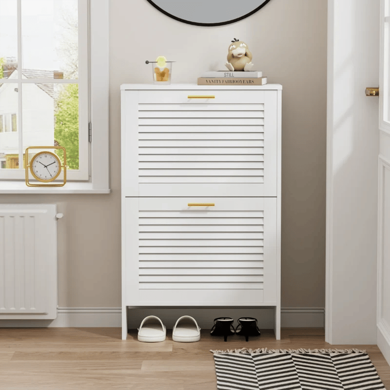 Solène – Modern Natural Wood Shoe Cabinet