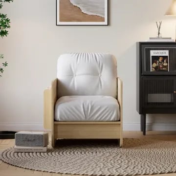 Picture of Vai Rocking Chair – Natural Wood with Side Storage