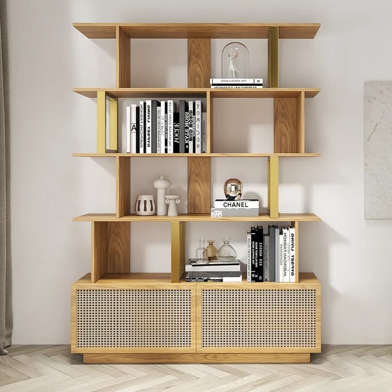 Picture of Loria bookcase - natural wood - multi-use