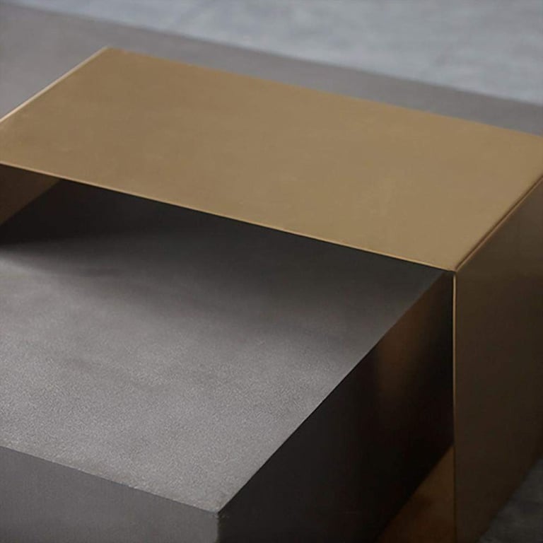 Axis Modern Coffee Table – Natural Wood & Metal