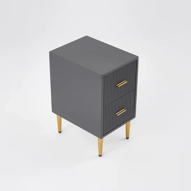 Picture of Crasmy Modern Nightstand with 2 drawers