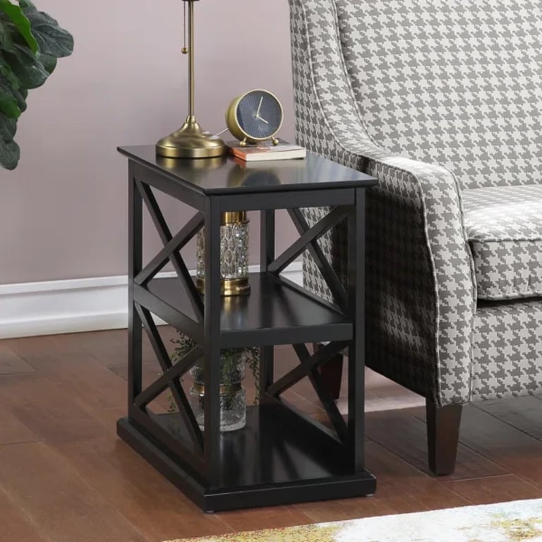 Picture of Arthella Natural wood Side table with storage