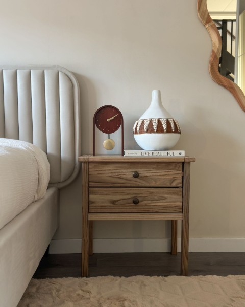 Picture of Victor – Natural Wood 2-Drawer Side Table