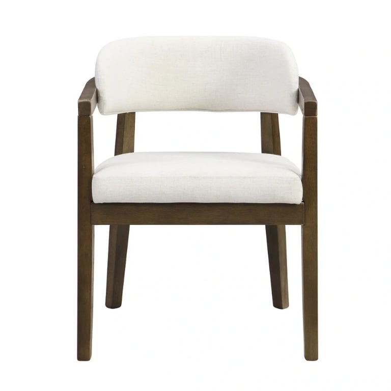 Noraya Dining Set – Natural Wood with Upholstered Chairs